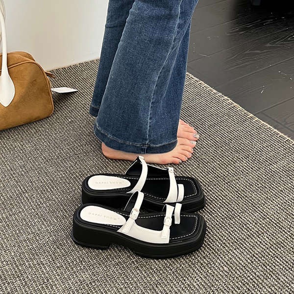 Dép lê đế cao Dép lê quai ngang thoải mái đế dày cho nữ