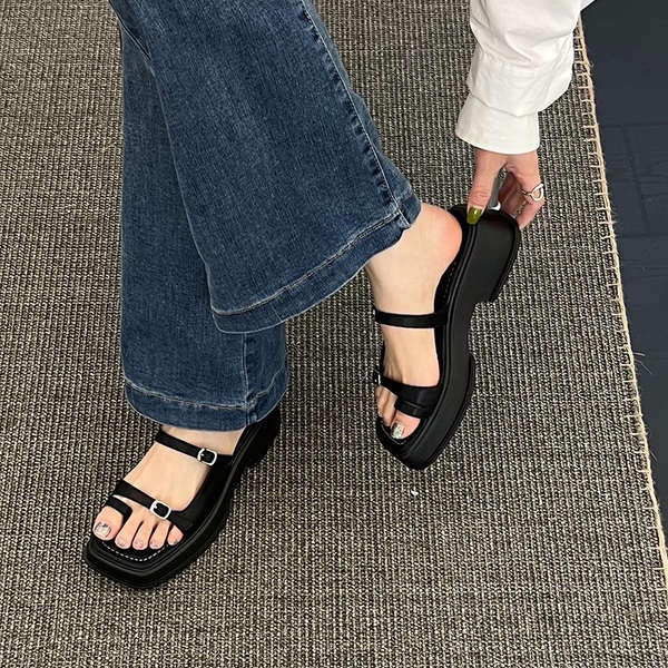 Dép lê đế cao Dép lê quai ngang thoải mái đế dày cho nữ