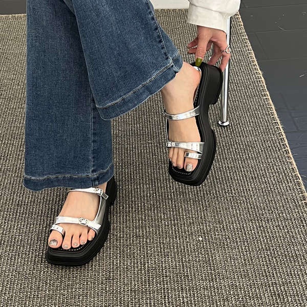 Dép lê đế cao Dép lê quai ngang thoải mái đế dày cho nữ