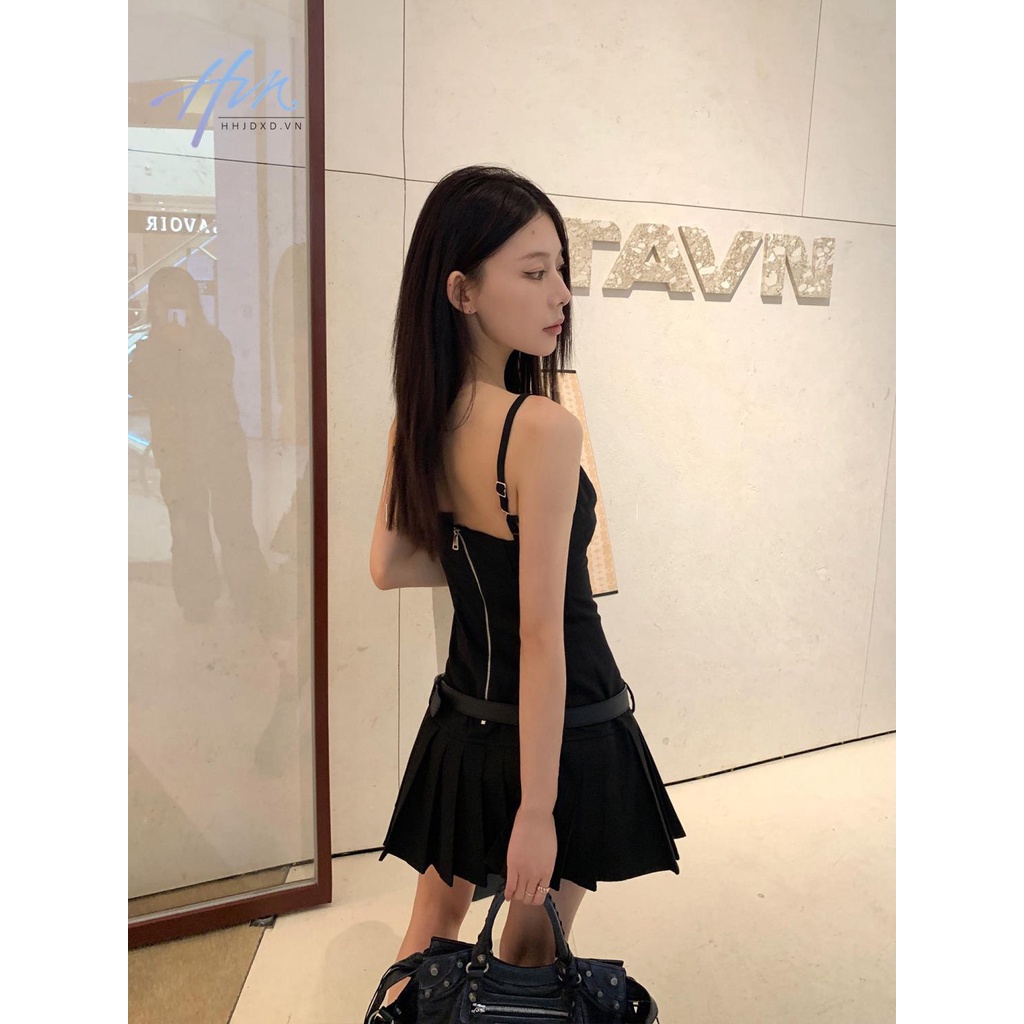 Đầm Ngắn Hai Dây Dáng Ôm Màu Trắng Phong Cách Thời Trang Mùa Hè Mới 2023