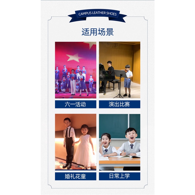 Giày Da Thật Đế Mềm Màu Đen Phong Cách Anh Quốc Thời Trang Mùa Hè Cho Bé Trai