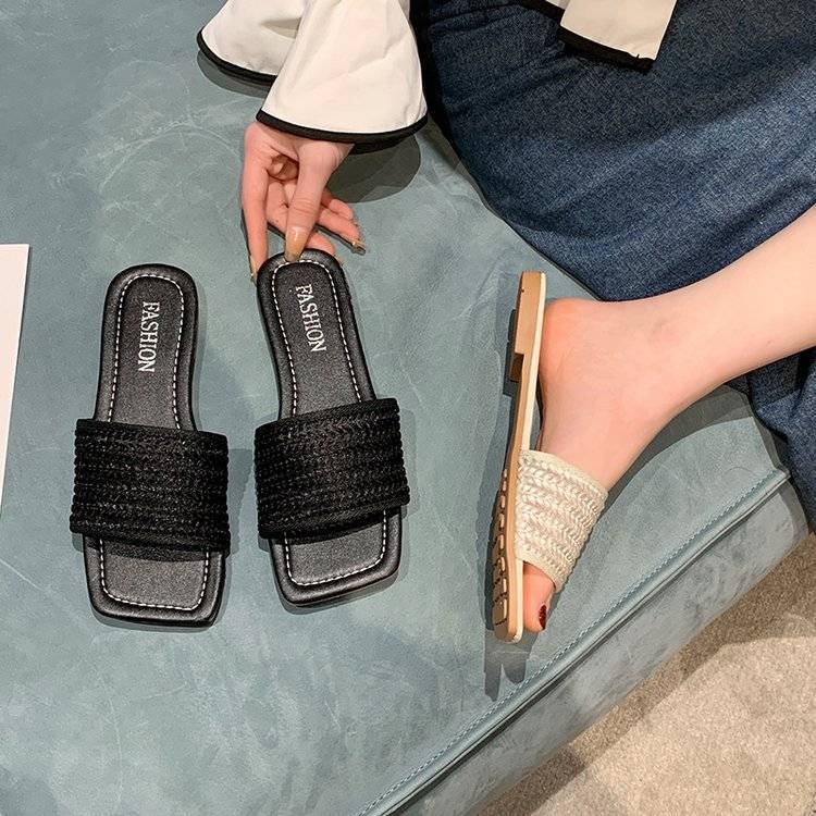 Dép Đế Bằng Siêu Nhẹ Phong Cách Cổ Điển Thời Trang Mùa Hè Xinh Xắn Cho Nữ