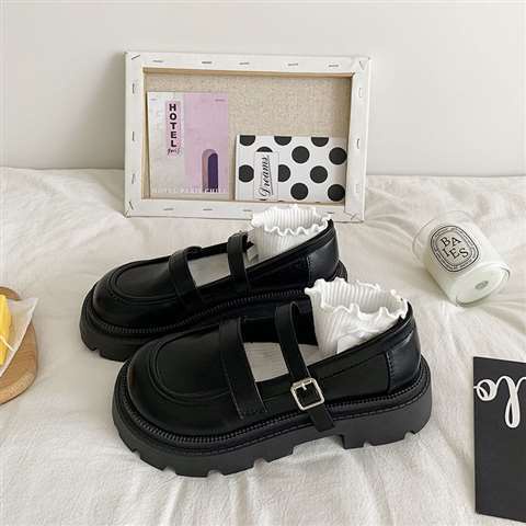 Giày da nhỏ Mary Jane mùa hè nữ màu trắng mũi tròn