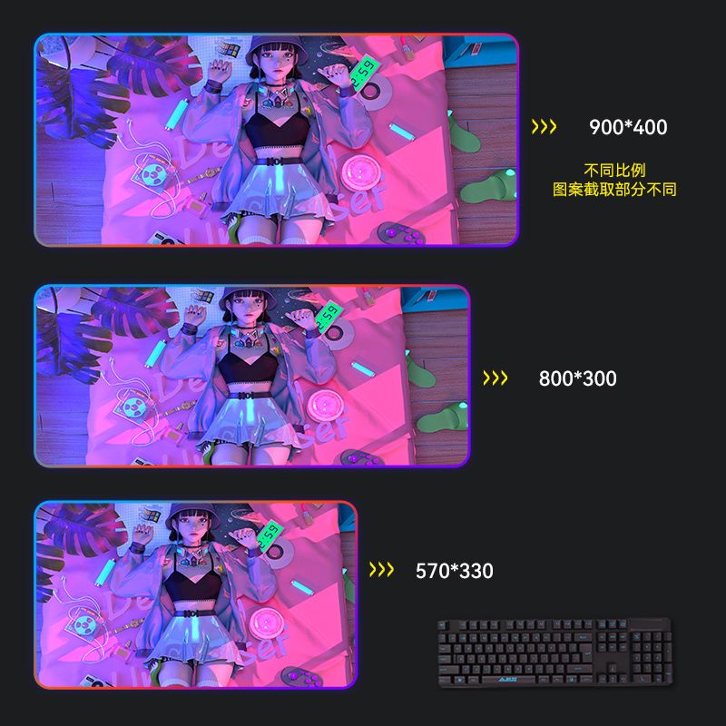 Tấm Lót Chuột Chơi game Có Đèn Led rgb