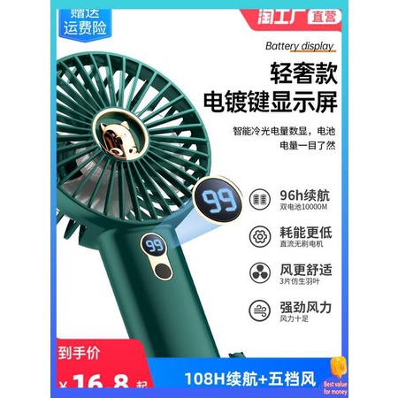 Quạt Điện usb Mini Cầm Tay / Để Bàn Siêu Êm Siêu Nhỏ Có Dây Đeo Cổ Tiện Dụng Cho Học Sinh / Văn Phòng