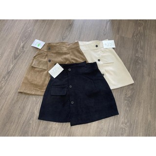 Chân váy nhung cạp cao 3 cúc mới siêu xinh