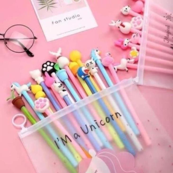 Sét 20 bút nước hình thú cute túi zip ocp