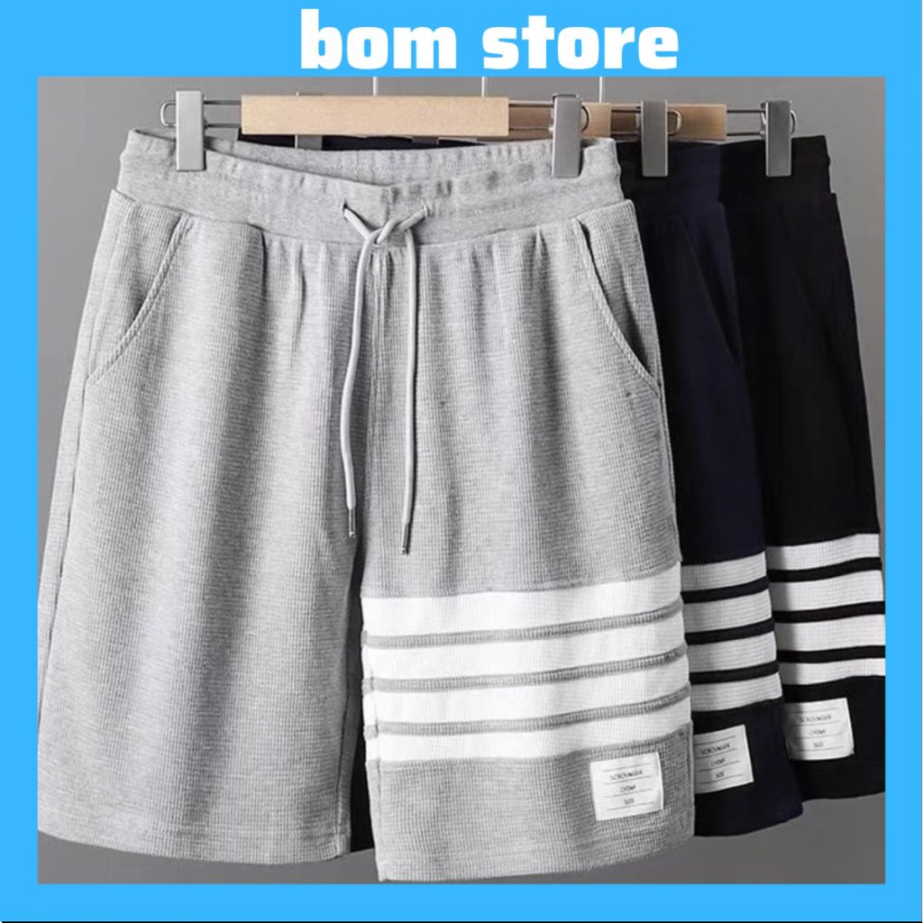 Quần Đùi Nam Thom 4 Viền Chất Tổ Ong . Quần Short Unisex Phong Cách Thể Thao Mặc Thoáng Mát Hottrend 2023