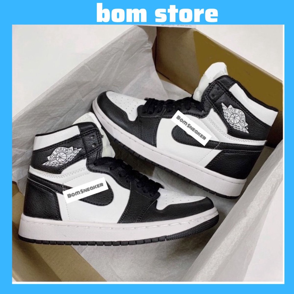 Giày Sneaker Jordan 1 Đen Cao Cổ, Giày Nam Nữ JD1 PanDa Thể Thao Dành Cho Học Sinh Sinh Viên Đi Học Đi Chơi
