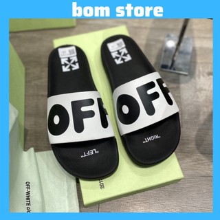 Dép quai ngang off-white off stamp slides chữ trắng off siêu hót 2023
