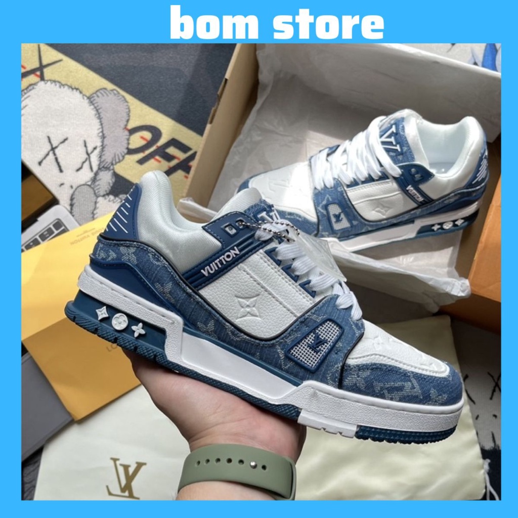  Giày LV Trainer Louis Vuitton Trainer Black White Giày LV Louis Vuitton Hàng Cao Cấp Cực Cháy Hot Trend 2023 