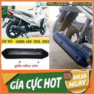 Ốp pô hàng honda gắn honda air blade đời 2011 - 2012, full bộ ốp biển số màu titan