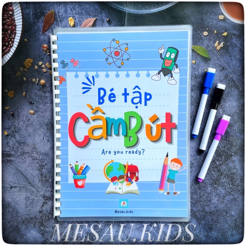 Tập Cầm Bút Tập Tô Vẽ Thông Minh Xóa Được Đồ Chơi Giáo Dục Montessori Cho Bé 3 4 5 Tuổi