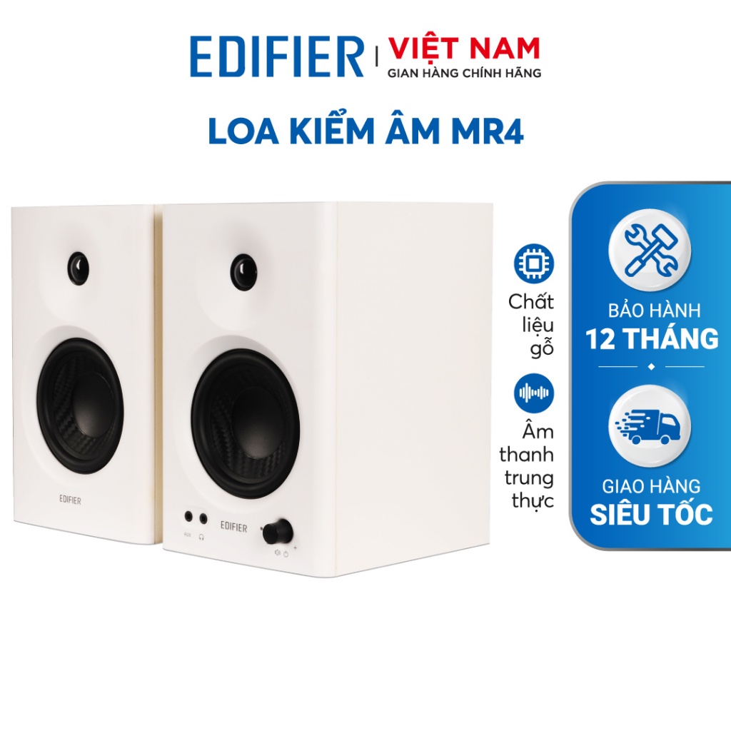 Bộ loa kiểm âm EDIFIER MR4 | Công suất 42W | Vỏ gỗ chống dội âm | Bảo Hành 12 Tháng.