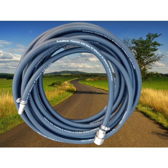Dây hơi cao su bố vải ponahose 8mm dài 6m, made in Korea, lỗ 8mm, kèm bộ đầu nối nhanh cao cấp