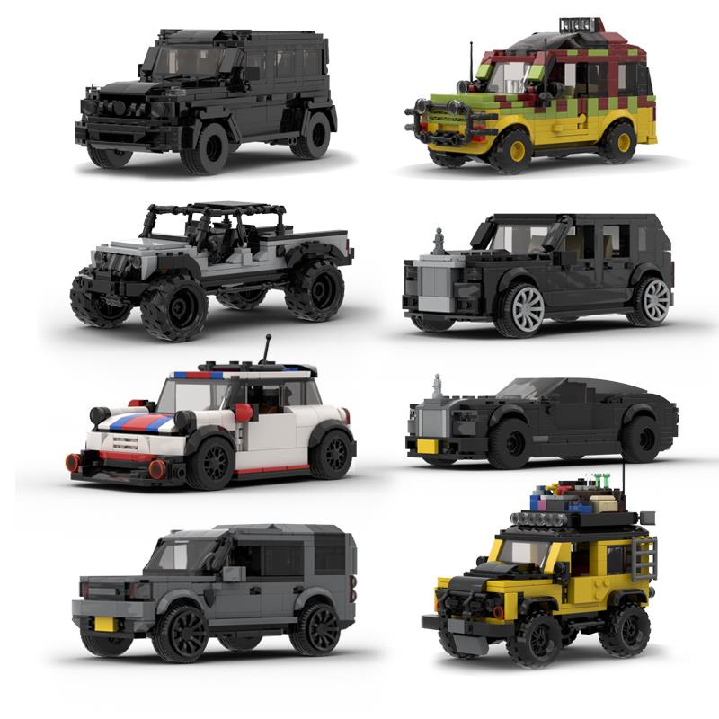 Thích hợp cho các khối xây dựng  MOC sê-ri 8 lưới siêu xe đua tốc độ mô hình cậu bé xếp hình đồ chơ