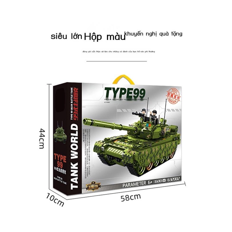 Bé Trai Series Khối Xây Dựng Quân Sự 99A Điều Khiển Từ Xa Lớn Và Khó Mô Hình Xe Tăng Lê Xếp Hình Đồ Chơi Trẻ Em