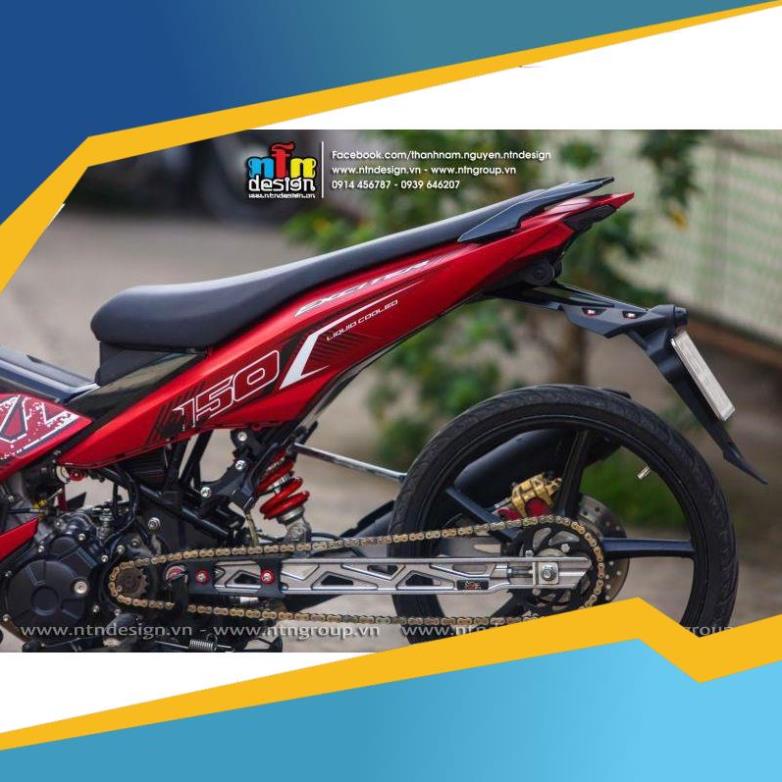 TEM RỜI mẫu chữ EX đen trắng cho Exciter 150 đỏ nhám - 2022
