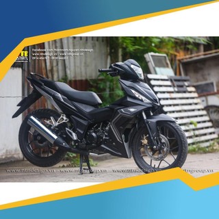 Tem rời Winner V1 - xe đen nhám - mẫu chỉ trắng xám đơn giản