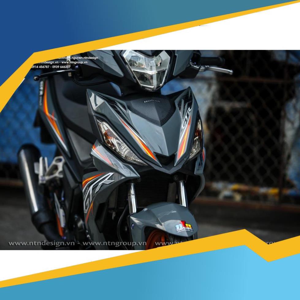 Tem rời Winner V1 xám xi măng - mẫu GTR cam đen