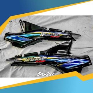  Tem Rời Dán Xe Wave Nhỏ Mẫu 110 Xanh Đen Vàng 