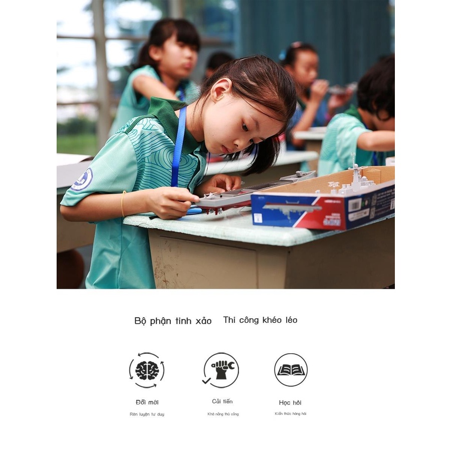 Zhongtian mô hình Côn Minh điện tàu khu trục tên lửa lắp ráp mô hình mô phỏng lắp ráp thủ công đồ chơi mô hình