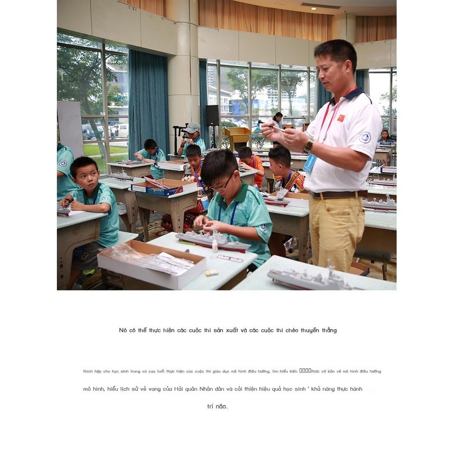 Zhongtian mô hình Côn Minh điện tàu khu trục tên lửa lắp ráp mô hình mô phỏng lắp ráp thủ công đồ chơi mô hình