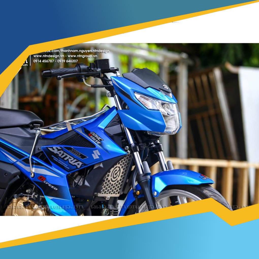 Tem Rời Dán Xe Raider FI Mẫu Xanh Đen