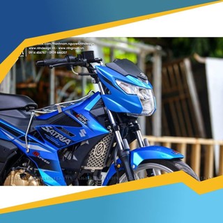 Tem rời dán xe raider fi mẫu xanh đen