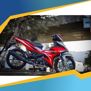 Tem rời dán xe exciter 150 mẫu mx đỏ đen xám zin