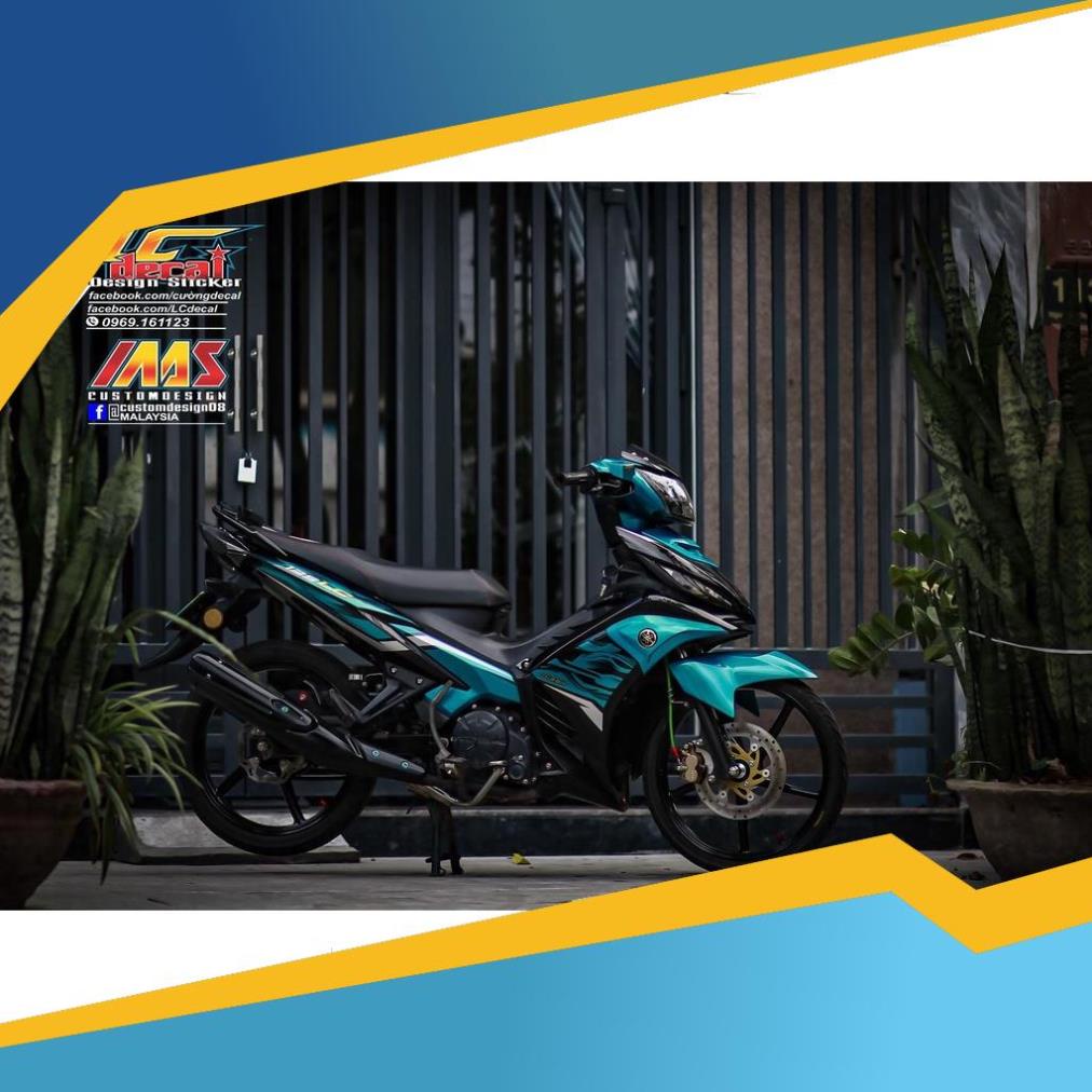 Tem rời LC 135 xanh ngọc cho Exciter đen