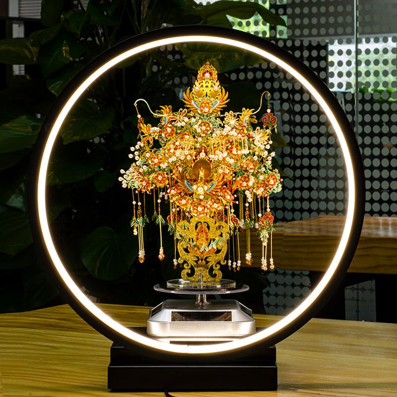 Chiến đấu mát vàng-cánh chim vương miện 3D ba chiều kim loại trò chơi ghép hình lắp ráp mô hình mười dặm màu đ