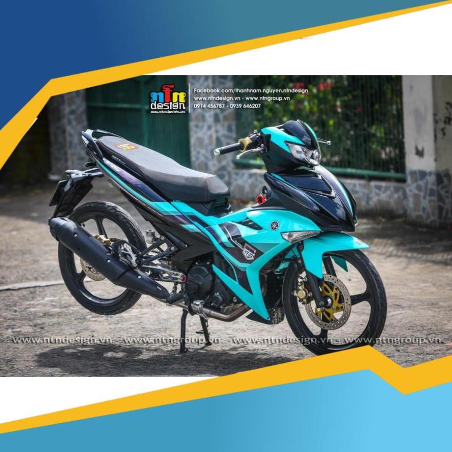 Tem rời Y15ZR 2023 cho Exciter 150 xanh ngọc đen