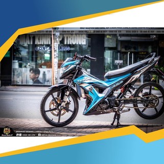 Tem rời Sonic - Mẫu RS150 xanh bạc đen