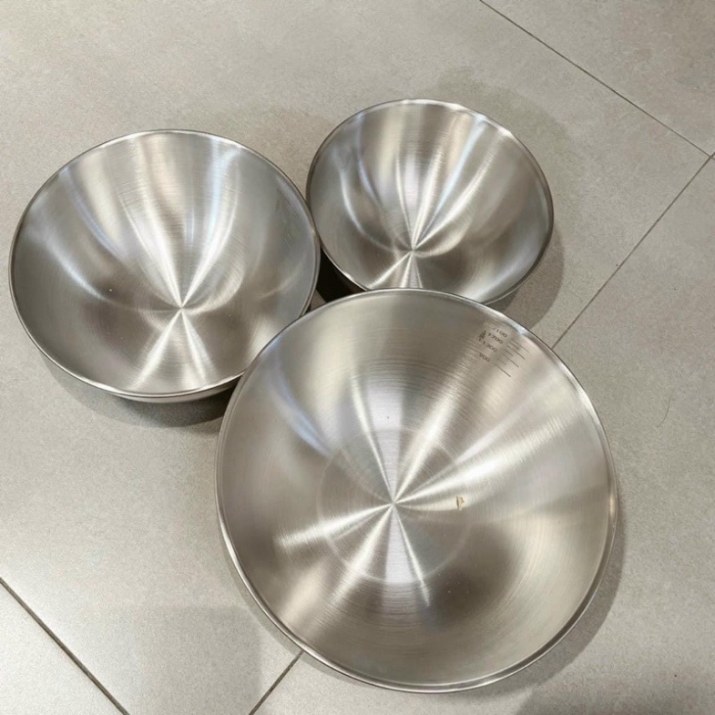 SÉT 3 CHẬU TRỘN INOX 3 SIZE