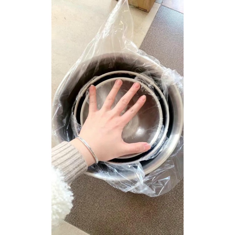 SÉT 3 CHẬU TRỘN INOX 3 SIZE