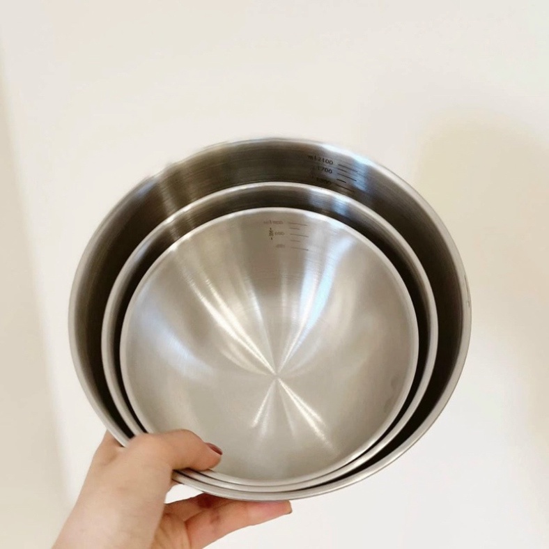 SÉT 3 CHẬU TRỘN INOX 3 SIZE