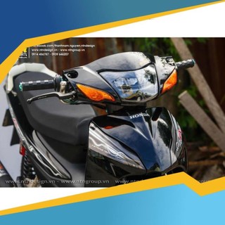 Tem rời Wave Alpha 110 - mẫu lửa xám trắng đen 2023