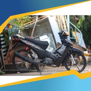 Tem rời Wave Alpha 110 - mẫu lửa xám trắng đen 2023