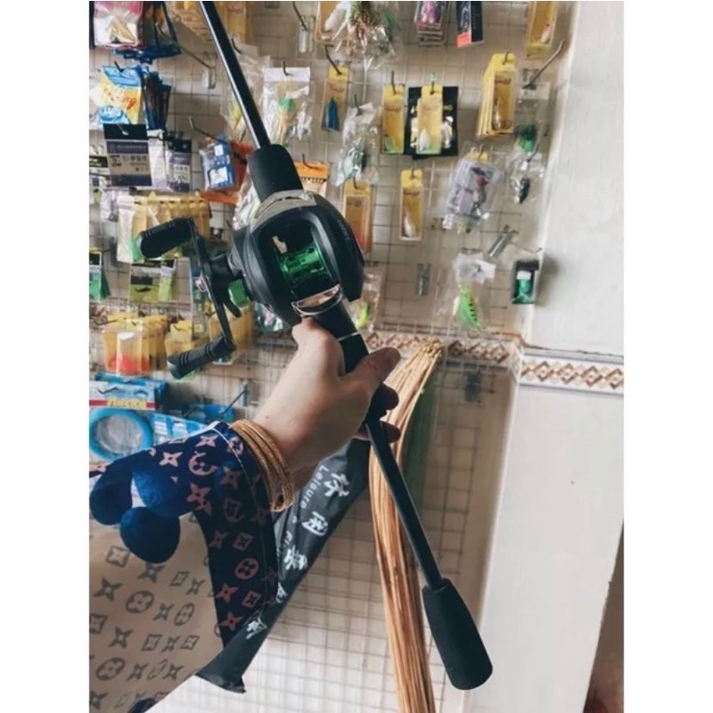 Combo Cần Lure Bộ Cần Rê Cá Lóc Máy Ngang 1m9