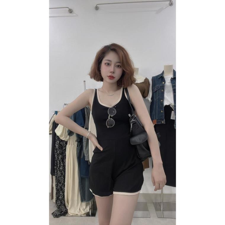 Jum Nữ Ba Lỗ Phối Viền Đen Trắng Siêu Hot Đi Chơi Biển Siêu Xinh❤️