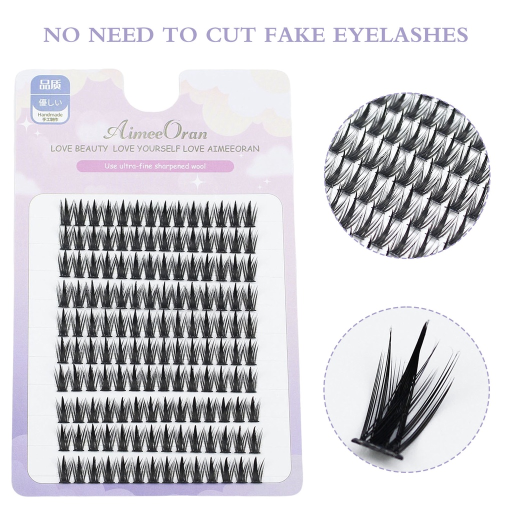 Lông mi giả Cotremyp 10 hàng dày và cong tự nhiên cho người bắt đầu