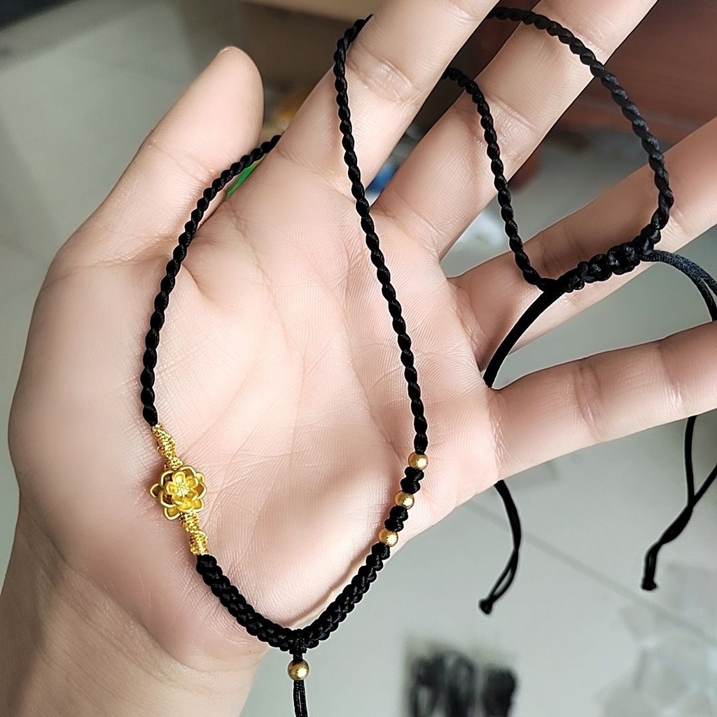 Vòng cổ Mặt Hình Hoa Sen Màu Vàng Thiết Kế Mới Cao Cấp Thời Trang