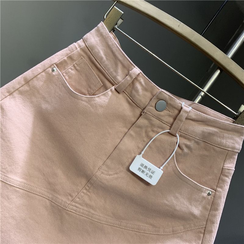 Chân váy chữ A JSC denim cotton có co giãn thời trang mùa hè dành cho nữ