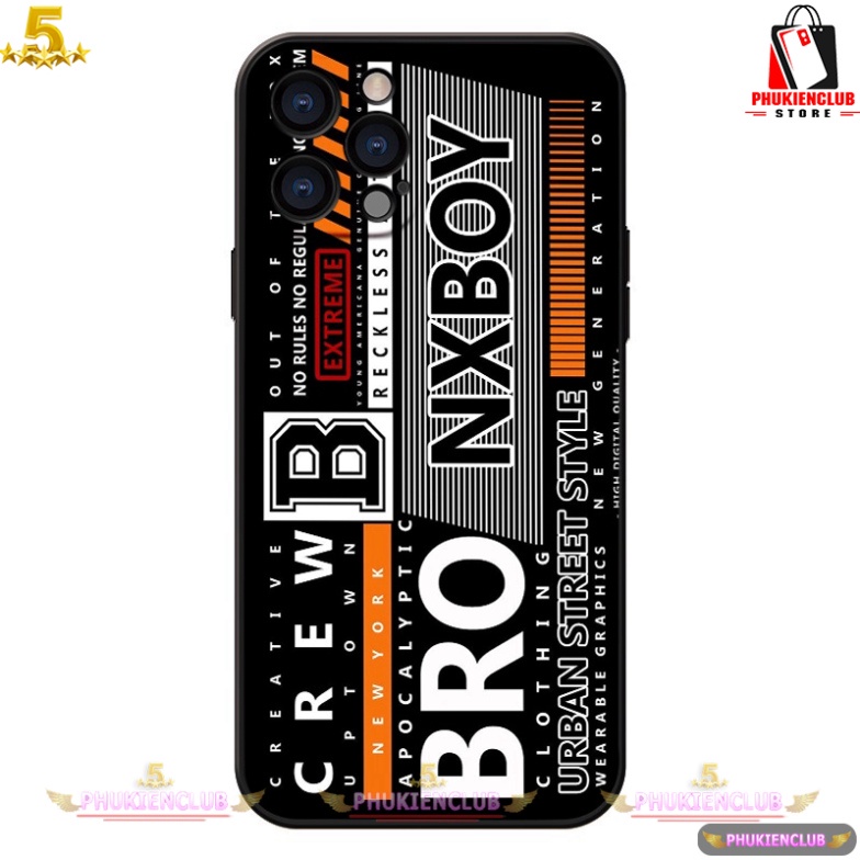 Ốp lưng IPhone cạnh vuông hình Bro Nxboy BVC 6/6plus/6s/7/7plus/8/8plus/x/xr/xs/11/12/13/14/Pro/Plus