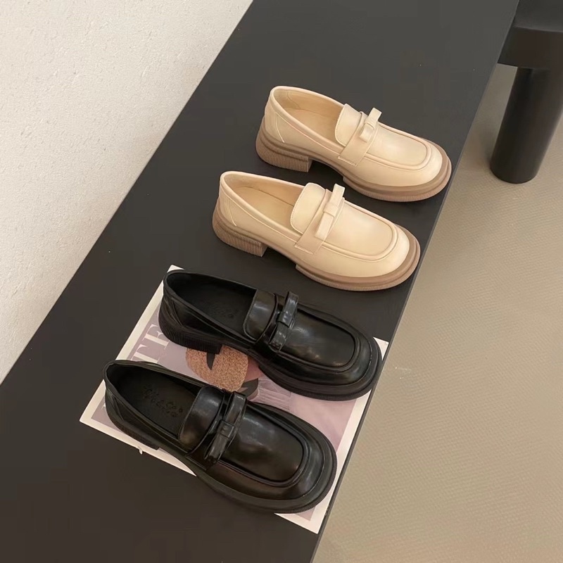 Giày Lười Đính Nơ - Loafer da mềm Misshoes