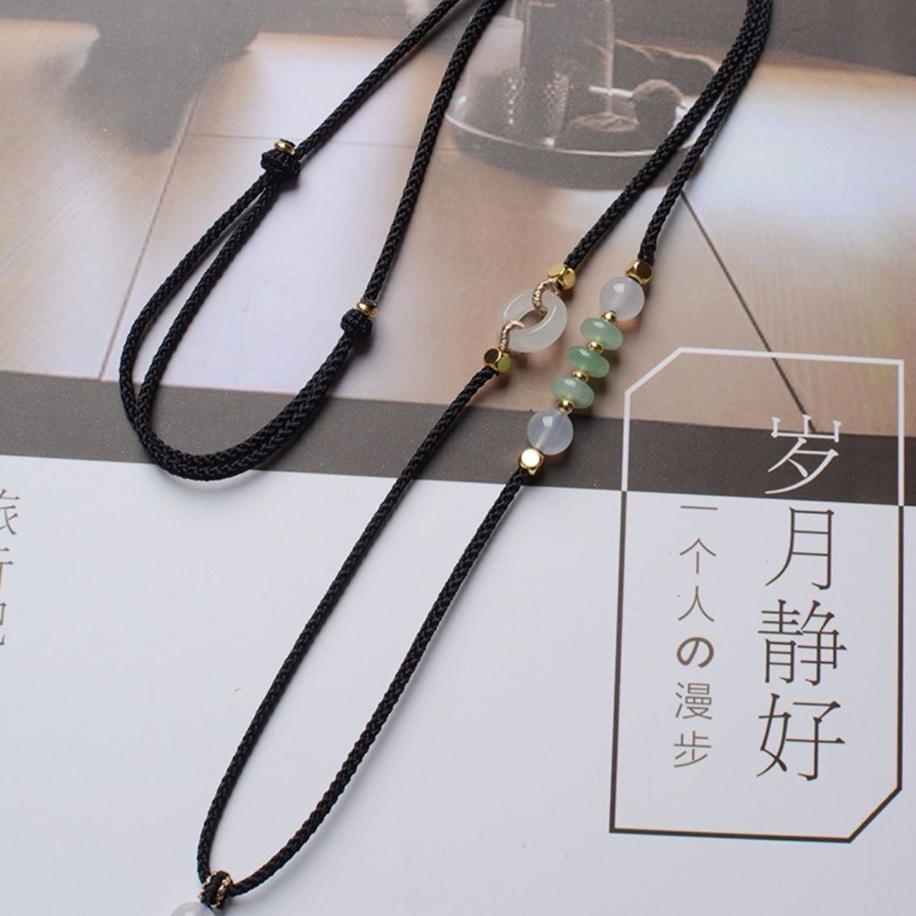 Mặt Dây Chuyền Bằng Ngọc Bích Cao Cấp Có Thể Điều Chỉnh