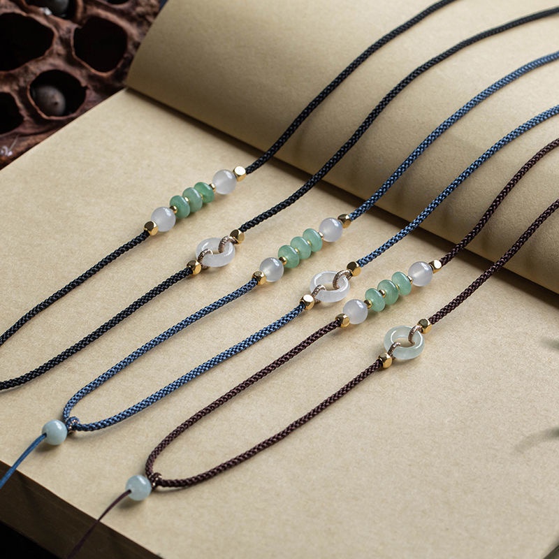 Mặt Dây Chuyền Bằng Ngọc Bích Cao Cấp Có Thể Điều Chỉnh