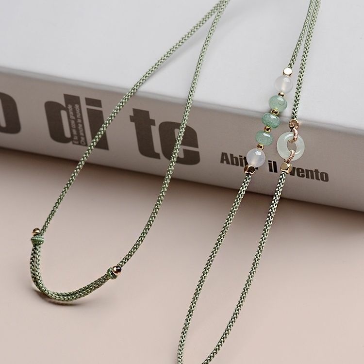 Mặt Dây Chuyền Bằng Ngọc Bích Cao Cấp Có Thể Điều Chỉnh