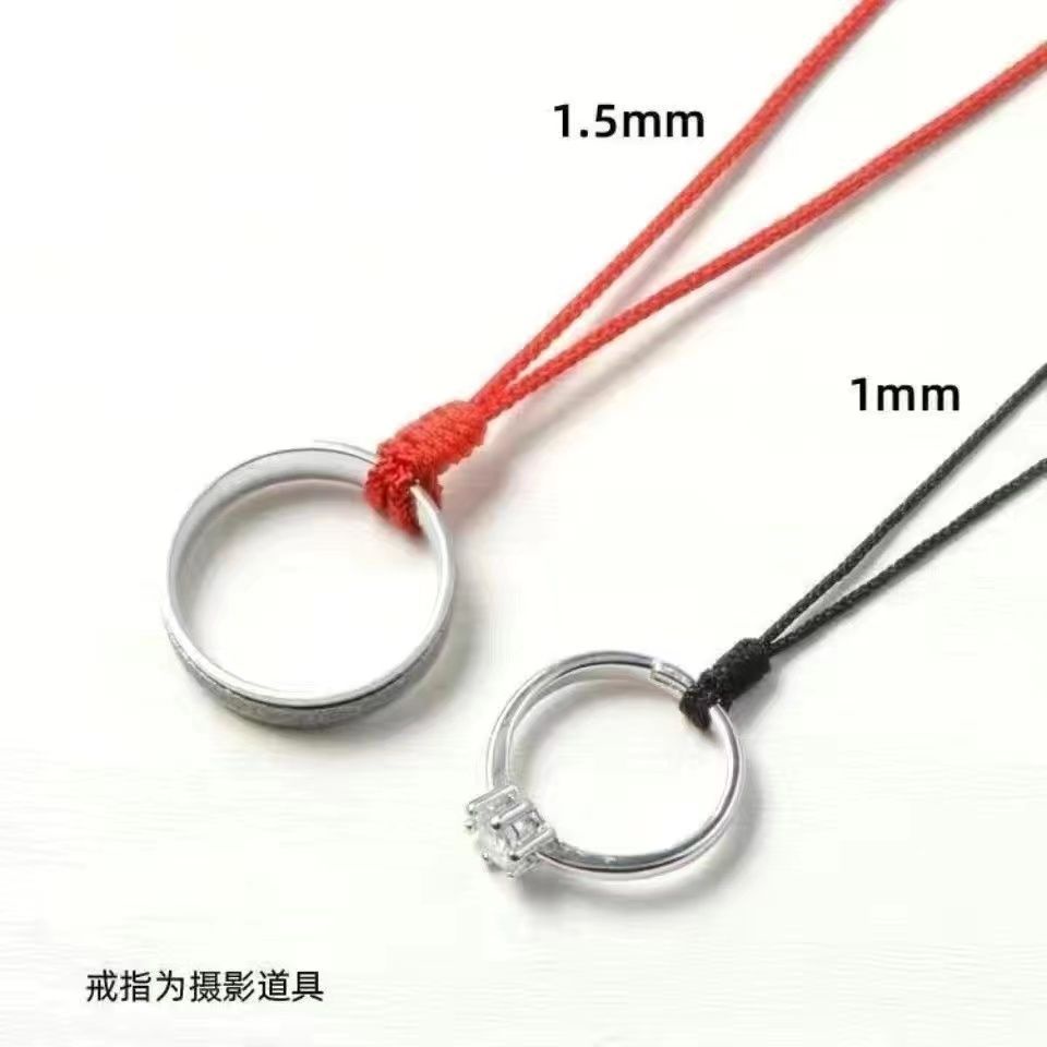 Dây Đeo Cổ Có Thể Điều Chỉnh Được Màu Đen Và Đỏ Cho Cặp Đôi
